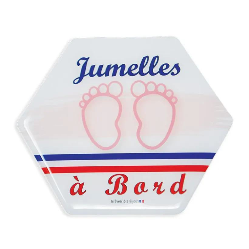 Adhésif voiture Jumelles à bord