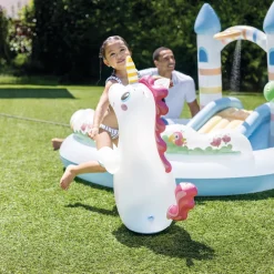 Aire de jeux piscine gonflable Château Magique