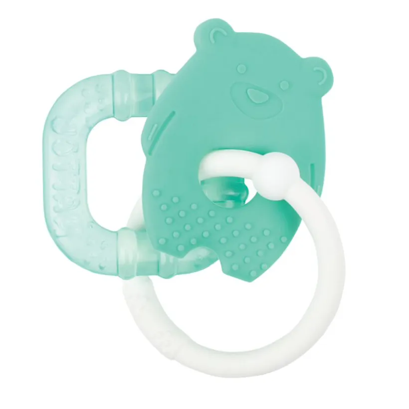 Anneau de dentition réfrigérant en silicone - Vert