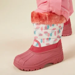 Après-ski zippés et imprimés avec fausse fourrure pour fille