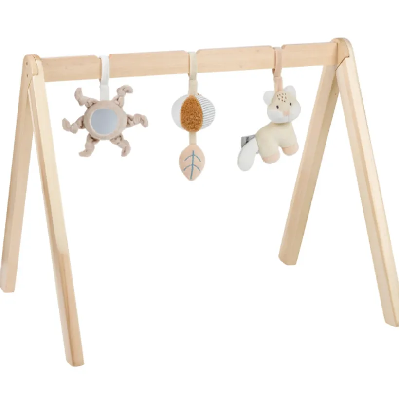 Arche en bois + 3 jouets suspendus - Flo, Ernest & Oli