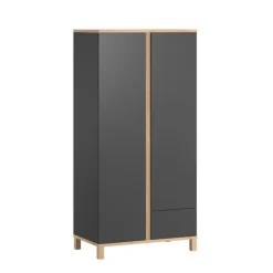 Armoire Altitude 2 portes - Graphite / Bois