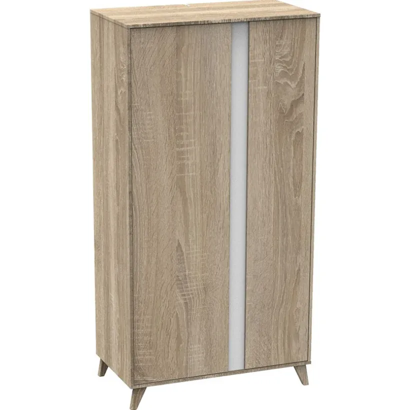 Armoire nova 2 portes - Blanc Lin