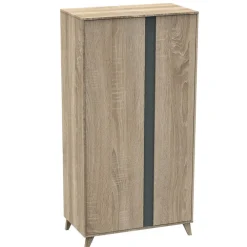 Armoire Nova 2 portes - Gris Volcan