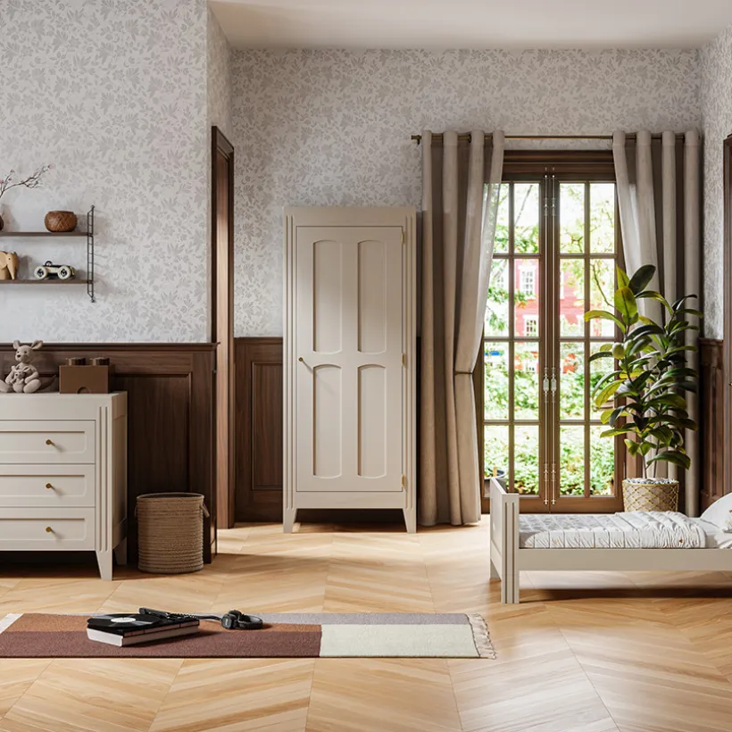 Armoire 1 porte Milenne sable-beige