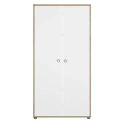 Armoire 2 portes Arthur - Blanc/Chêne