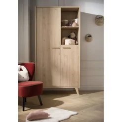 Armoire 2 portes Arty - Chêne Suave