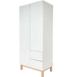 Armoire 2 portes et 2 tiroirs Mae - Blanche