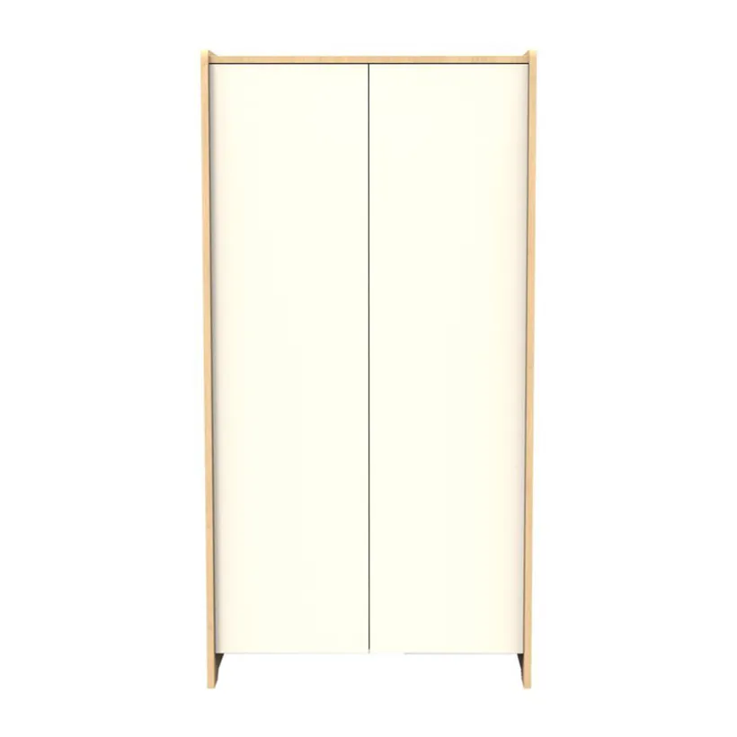 Armoire à 2 portes Vanille aspect chêne miel/meringue
