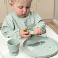 Assiette antidérapante foodie Croco vert