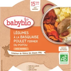 Assiette de légumes à la basquaise et poulet fermier