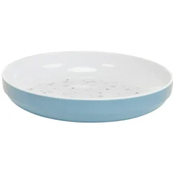 Assiette en mélamine imprimé cœurs bleu