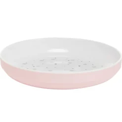 Assiette en mélamine imprimé cœurs rose