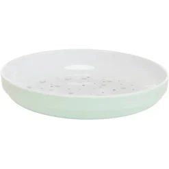 Assiette en mélamine imprimé cœurs vert