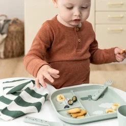Assiette-plateau Foodie Croco Vert