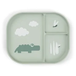 Assiette-plateau Foodie Croco Vert