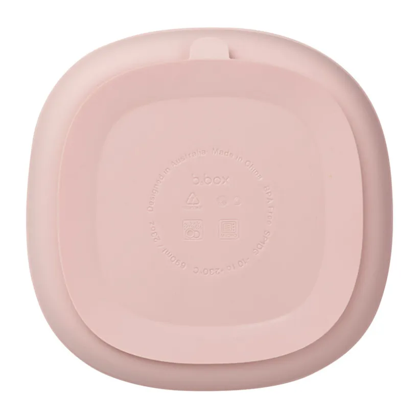 Assiettes avec ventouse et couvercle en silicone Blush