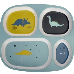 Assiettes à compartiments en mélaminé - Mes amis les dinos