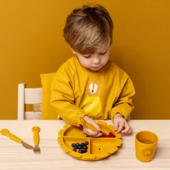 Assiette silicone avec ventouse et compartiments - Mr Lion