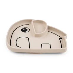 Assiette ventousée en silicone Elphee sable