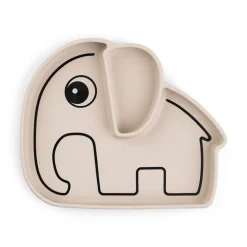 Assiette ventousée en silicone Elphee sable