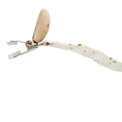 Attache-sucette à clip en bois Fleurs