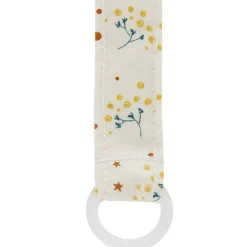 Attache-sucette à clip en bois Fleurs