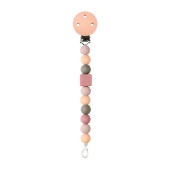 Attache sucette en silicone - Pêche