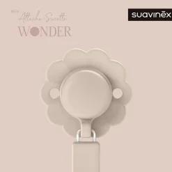 Attache-sucette en silicone Wonder mauve chalk