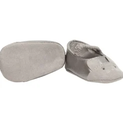 Babies souples argentées motif souris pour bébé fille