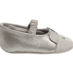 Babies souples argentées motif souris pour bébé fille