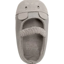 Babies souples argentées motif souris pour bébé fille