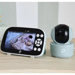 Babyphone vidéo Ojo avec caméra rotative vert d'eau