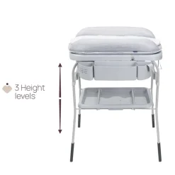 Baignoire avec table de change Cuddle & Bubble grey melange