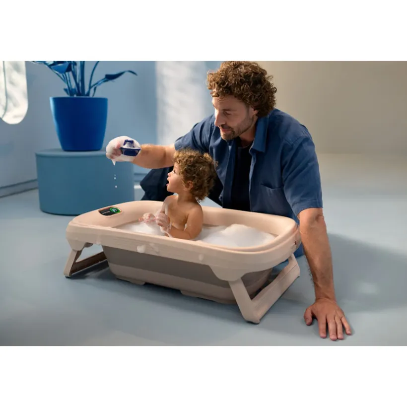 Baignoire Indigo Plus + coussin nouveau-né Sage Green