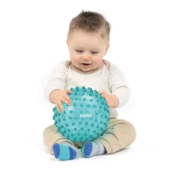 Balle sensorielle à picots bleu