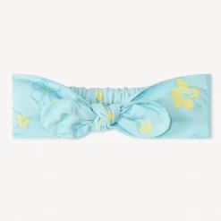 Bandeau en toile imprimé fleurs d'hibiscus pour bébé fille