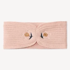 Bandeau en tricot brodé pour bébé fille