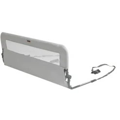 Barrière de lit avec filet et poche 120cm gris