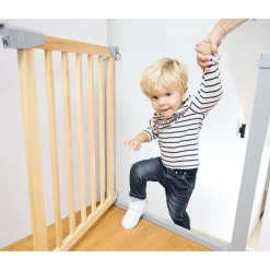 Barrière de sécurité par pression Optiwood 2.0 en bois - naturel