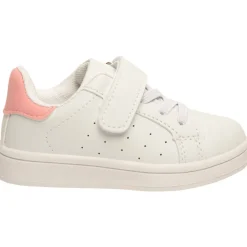 Baskets basses avec lacets et scratch pour fille