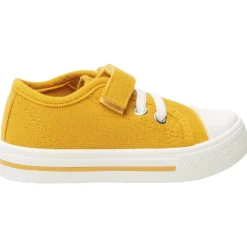 Baskets basses en toile avec lacets élastiques et velcro pour bébé garçon