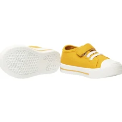 Baskets basses en toile avec lacets élastiques et velcro pour bébé garçon