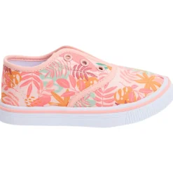Baskets basses en toile imprimé tropical pour bébé fille
