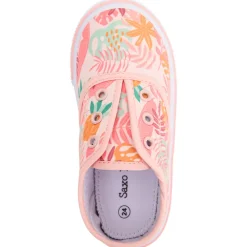 Baskets basses en toile imprimé tropical pour bébé fille