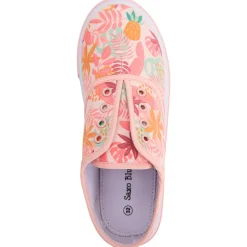 Baskets basses en toile imprimé tropical pour fille