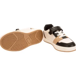Baskets basses à scratch avec simili cuir pour garçon