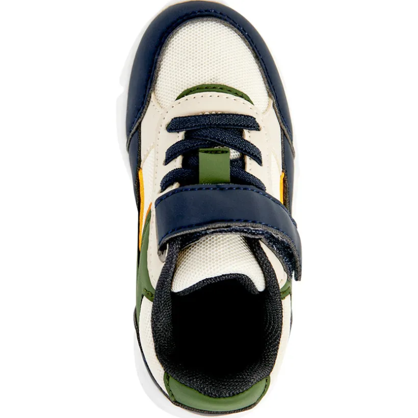 Baskets de sport basse avec empiècements colorés pour garçon