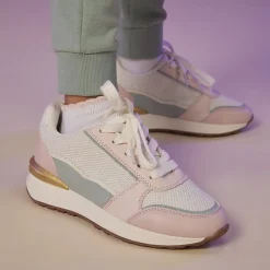 Baskets de sport en mesh avec empiècements pour fille