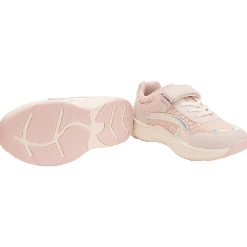 Baskets de sport iridescentes en mesh pour fille